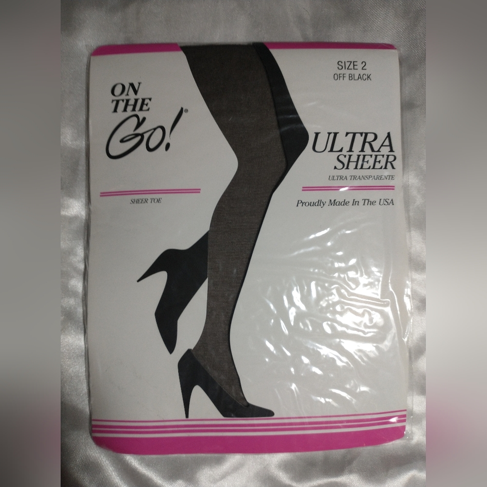 ON THE GO! Ultra Sheer Hosiery - Black - Size 2